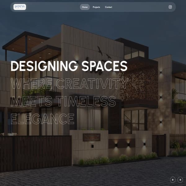 Satatya Architects — architecture studio portfolio website